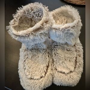 Warmies Cream Fuzzy Slippers